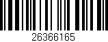 Código de barras (EAN, GTIN, SKU, ISBN): '26366165'