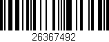 Código de barras (EAN, GTIN, SKU, ISBN): '26367492'