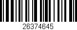 Código de barras (EAN, GTIN, SKU, ISBN): '26374645'