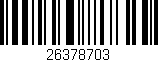Código de barras (EAN, GTIN, SKU, ISBN): '26378703'