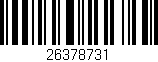 Código de barras (EAN, GTIN, SKU, ISBN): '26378731'