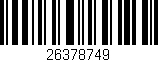 Código de barras (EAN, GTIN, SKU, ISBN): '26378749'