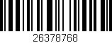 Código de barras (EAN, GTIN, SKU, ISBN): '26378768'