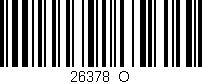 Código de barras (EAN, GTIN, SKU, ISBN): '26378_O'