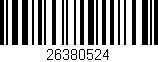 Código de barras (EAN, GTIN, SKU, ISBN): '26380524'