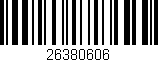Código de barras (EAN, GTIN, SKU, ISBN): '26380606'