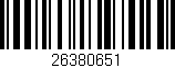 Código de barras (EAN, GTIN, SKU, ISBN): '26380651'