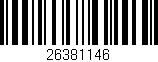 Código de barras (EAN, GTIN, SKU, ISBN): '26381146'