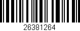 Código de barras (EAN, GTIN, SKU, ISBN): '26381264'