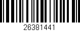 Código de barras (EAN, GTIN, SKU, ISBN): '26381441'