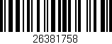 Código de barras (EAN, GTIN, SKU, ISBN): '26381758'