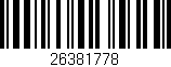 Código de barras (EAN, GTIN, SKU, ISBN): '26381778'