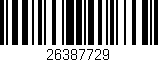 Código de barras (EAN, GTIN, SKU, ISBN): '26387729'