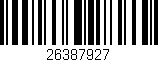 Código de barras (EAN, GTIN, SKU, ISBN): '26387927'
