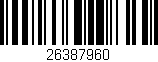 Código de barras (EAN, GTIN, SKU, ISBN): '26387960'