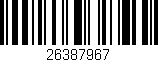 Código de barras (EAN, GTIN, SKU, ISBN): '26387967'