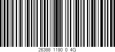 Código de barras (EAN, GTIN, SKU, ISBN): '26388_1190_0_4G'