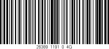 Código de barras (EAN, GTIN, SKU, ISBN): '26389_1191_0_4G'