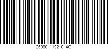 Código de barras (EAN, GTIN, SKU, ISBN): '26390_1192_0_4G'