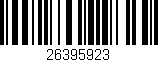 Código de barras (EAN, GTIN, SKU, ISBN): '26395923'