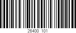 Código de barras (EAN, GTIN, SKU, ISBN): '26400/101'