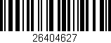 Código de barras (EAN, GTIN, SKU, ISBN): '26404627'