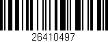 Código de barras (EAN, GTIN, SKU, ISBN): '26410497'