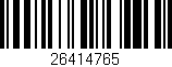 Código de barras (EAN, GTIN, SKU, ISBN): '26414765'
