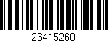 Código de barras (EAN, GTIN, SKU, ISBN): '26415260'