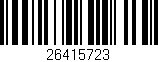 Código de barras (EAN, GTIN, SKU, ISBN): '26415723'