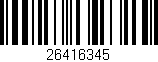 Código de barras (EAN, GTIN, SKU, ISBN): '26416345'