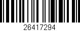 Código de barras (EAN, GTIN, SKU, ISBN): '26417294'