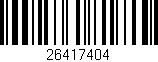 Código de barras (EAN, GTIN, SKU, ISBN): '26417404'