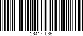 Código de barras (EAN, GTIN, SKU, ISBN): '26417/065'