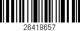 Código de barras (EAN, GTIN, SKU, ISBN): '26418657'