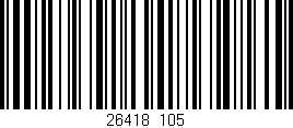 Código de barras (EAN, GTIN, SKU, ISBN): '26418/105'