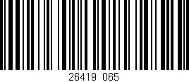 Código de barras (EAN, GTIN, SKU, ISBN): '26419/065'