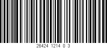 Código de barras (EAN, GTIN, SKU, ISBN): '26424_1214_0_3'