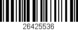 Código de barras (EAN, GTIN, SKU, ISBN): '26425536'