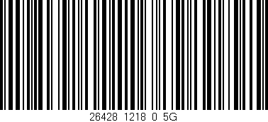 Código de barras (EAN, GTIN, SKU, ISBN): '26428_1218_0_5G'