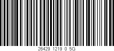 Código de barras (EAN, GTIN, SKU, ISBN): '26429_1219_0_5G'