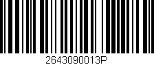 Código de barras (EAN, GTIN, SKU, ISBN): '2643090013P'