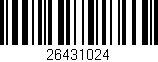 Código de barras (EAN, GTIN, SKU, ISBN): '26431024'