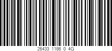 Código de barras (EAN, GTIN, SKU, ISBN): '26433_1186_0_4G'