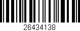 Código de barras (EAN, GTIN, SKU, ISBN): '26434138'