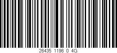 Código de barras (EAN, GTIN, SKU, ISBN): '26435_1196_0_4G'