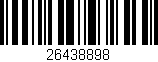 Código de barras (EAN, GTIN, SKU, ISBN): '26438898'