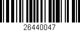 Código de barras (EAN, GTIN, SKU, ISBN): '26440047'