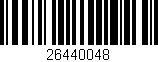 Código de barras (EAN, GTIN, SKU, ISBN): '26440048'