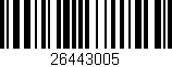 Código de barras (EAN, GTIN, SKU, ISBN): '26443005'